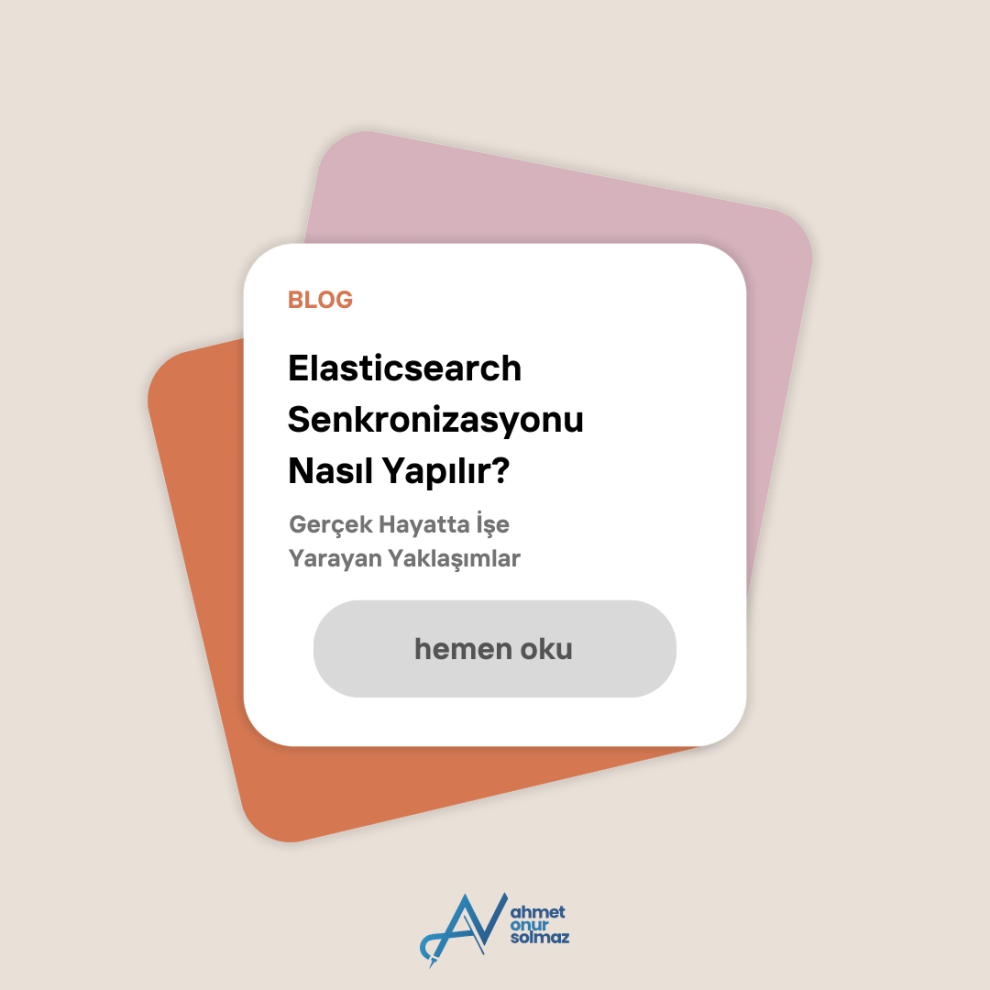 elasticsearch senkronizasyonu